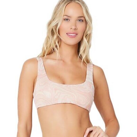 L*Space Lizzie Bikini Top in All Swirled Up Pink/Mauve Size XS NWT - Picture 1 of 6